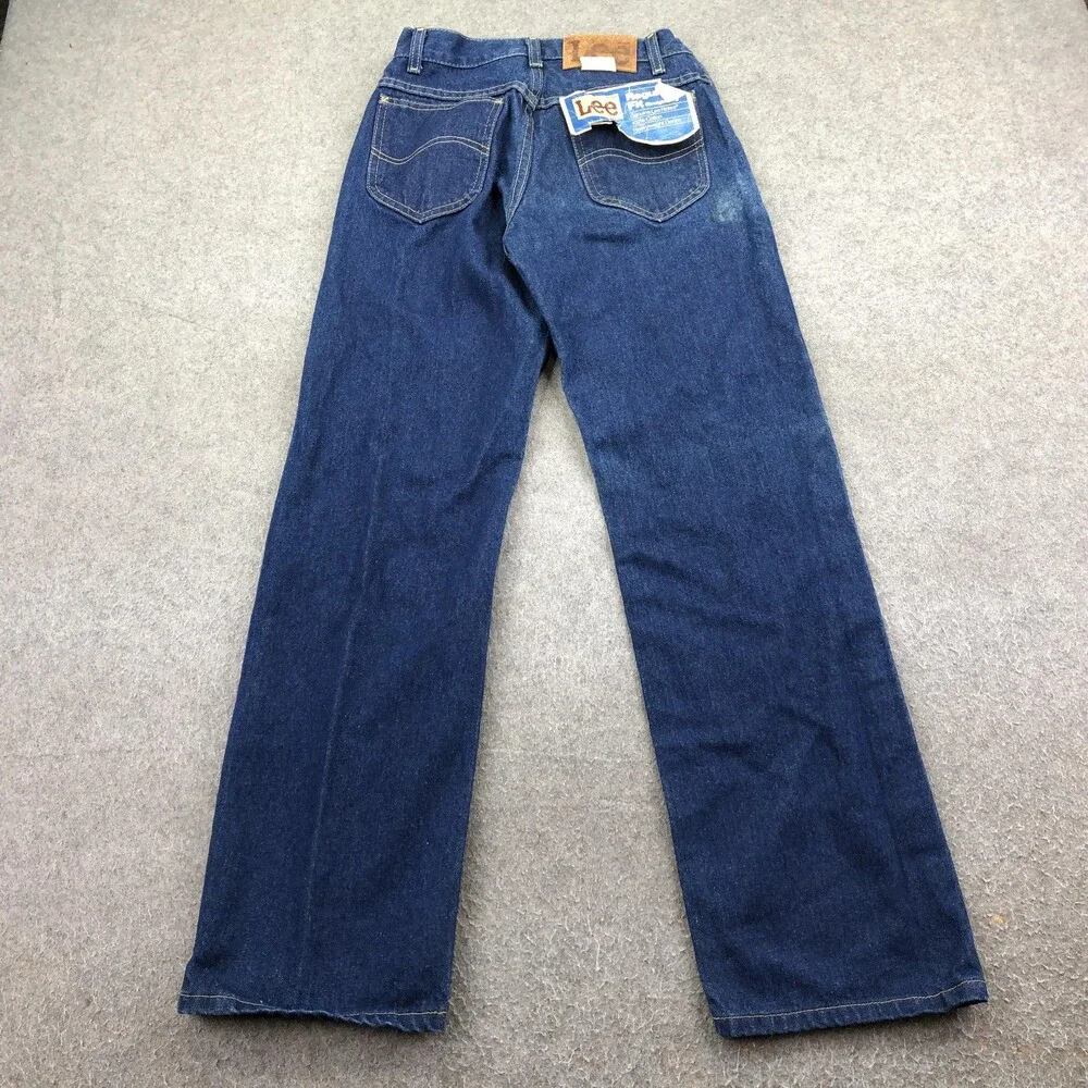 Vintage Lee Riders Jeans Mens 28x31 Blue Dark Wash Regular Straight Denim